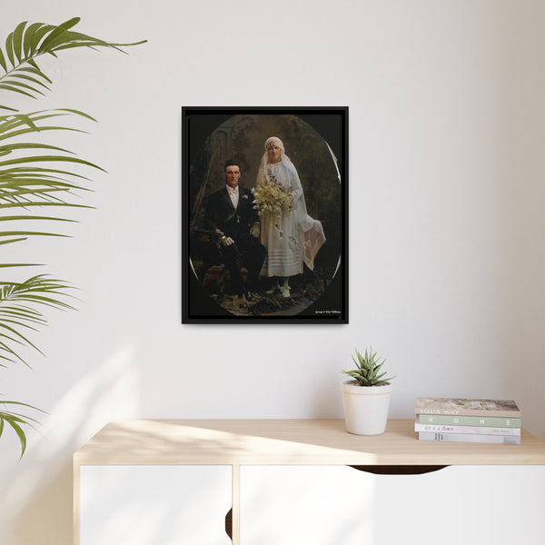 HWMT - Framed Canvas - George & Elsie Williams -Matte Canvas, Black Frame