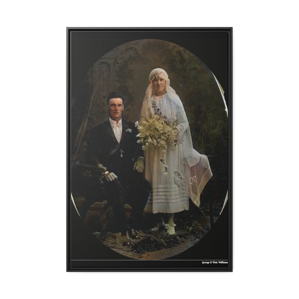 HWMT - Framed Canvas - George & Elsie Williams -Matte Canvas, Black Frame