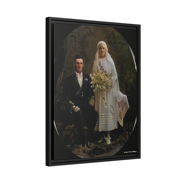 HWMT - Framed Canvas - George & Elsie Williams -Matte Canvas, Black Frame