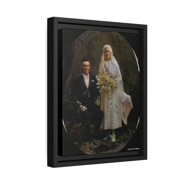 HWMT - Framed Canvas - George & Elsie Williams -Matte Canvas, Black Frame