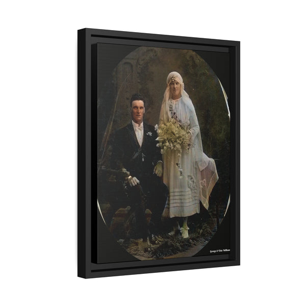 HWMT - Framed Canvas - George & Elsie Williams -Matte Canvas, Black Frame