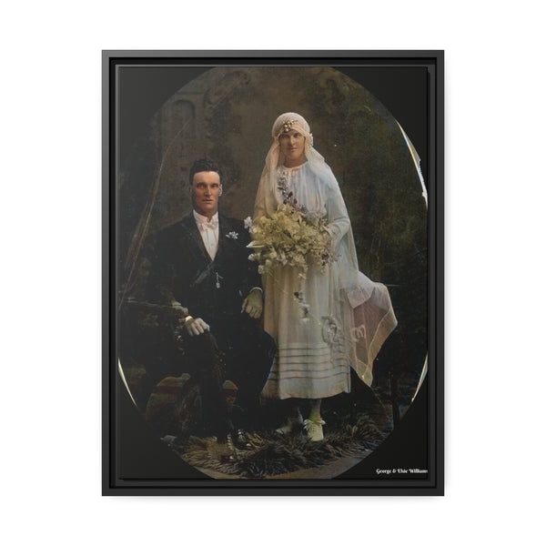 HWMT - Framed Canvas - George & Elsie Williams -Matte Canvas, Black Frame