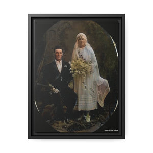 HWMT - Framed Canvas - George & Elsie Williams -Matte Canvas, Black Frame