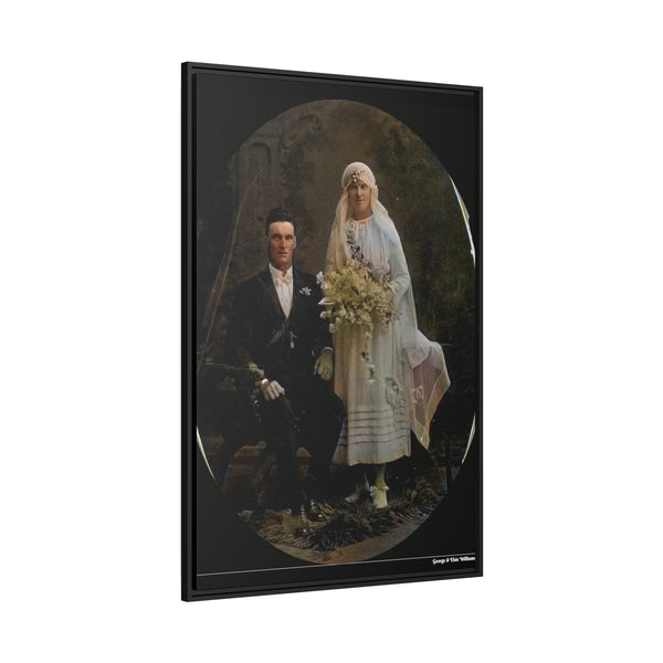 HWMT - Framed Canvas - George & Elsie Williams -Matte Canvas, Black Frame