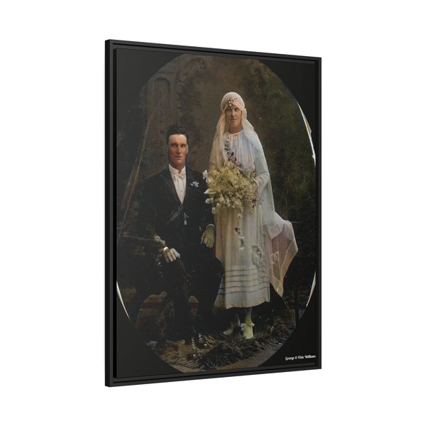 HWMT - Framed Canvas - George & Elsie Williams -Matte Canvas, Black Frame