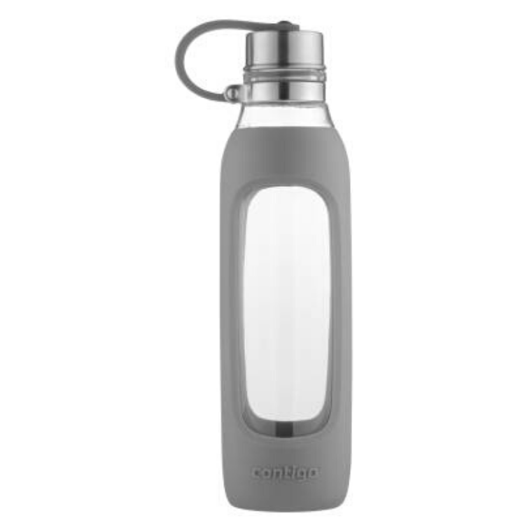 Purity Glass Water Bottle Smoke - Grey 591ml 