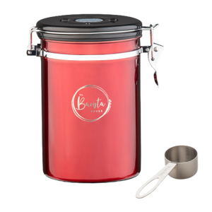 Coffee Canister - Stainless Steel Coffee Container with Scoop (500g)