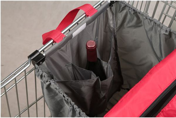 Reusable Shopping Grocery Bag with an insulated freezer bag